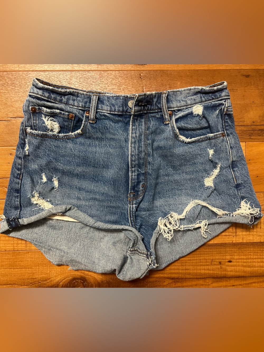 Abercrombie & Fitch Light Blue Denim Shorts